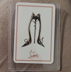 Christian Louboutin High Heel Art Card with Red Accents